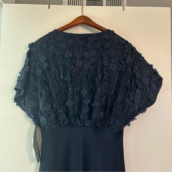 NWT Cynthia Steffe Navy Blue Long Dress Wedding Mother of Bride Groom Size 8 - Picture 8 of 10